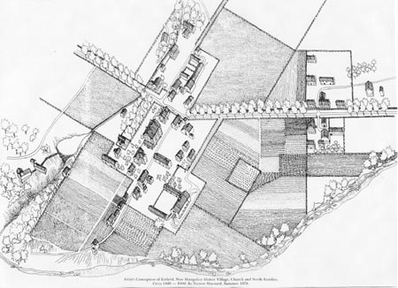 Rendition of the site in the 1880's (Click for larger drawing)