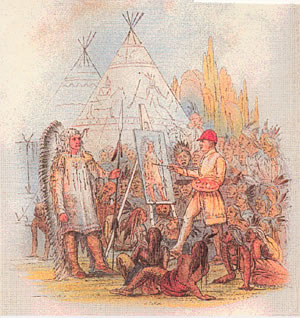 Catlin, painting the Indians